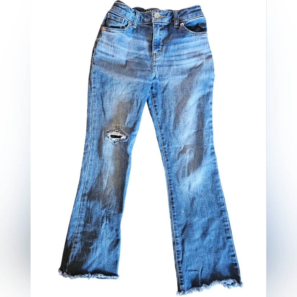 Cat & Jack Girls Size 10 Blue Distressed Flare Jeans